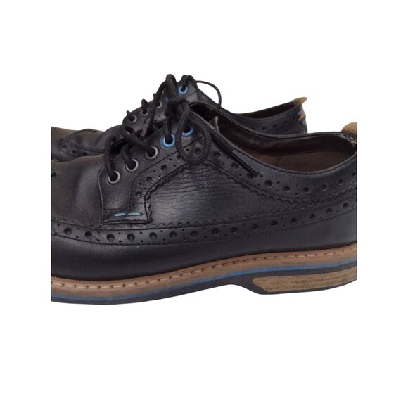 Clarks Pitney Limit Mens Oxford Wingtip Leather Shoes Size 11.5 Black Preppy main image 4